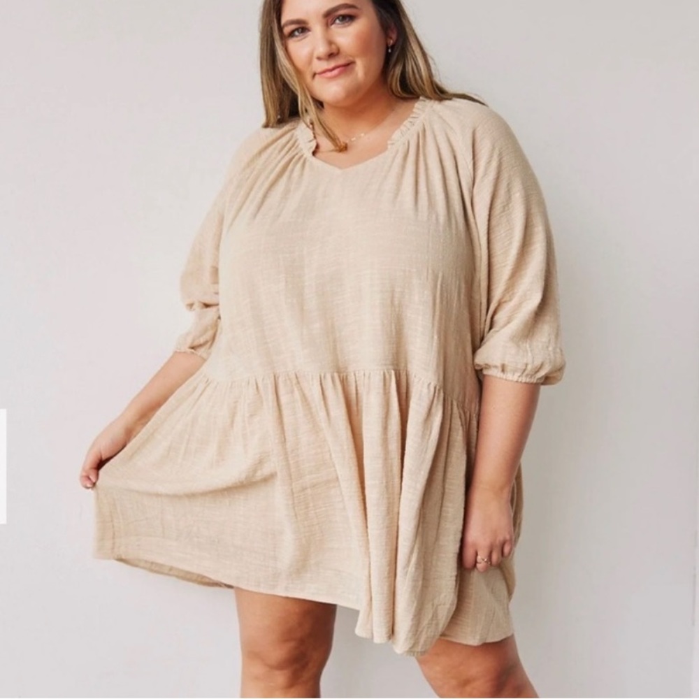 NWT 1X Able Hannah raglan flounce tunic dress